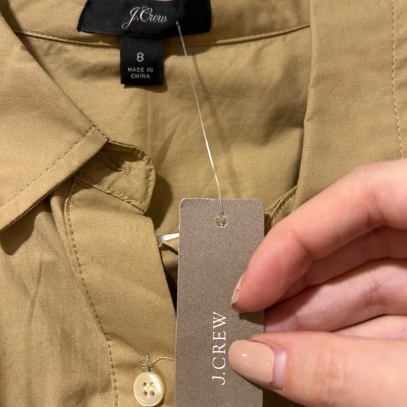J Crew Women's Tan Shirt Dress - Picture 5 of 6